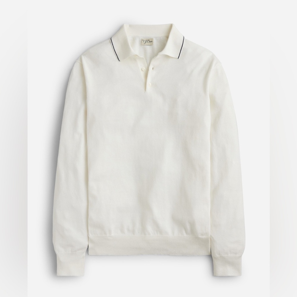 J.Crew Heritage Cotton Tipped Sweater Polo Size XS. NWT